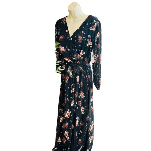 Premier Amour Dress Size 2 Black with flowers - Picture 3 of 5